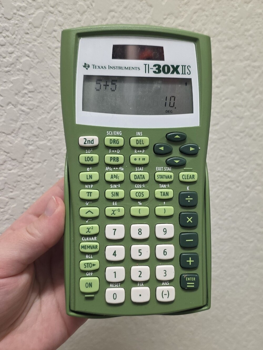 Texas Instruments TI-30 XIIS Scientific Calculator - Green
